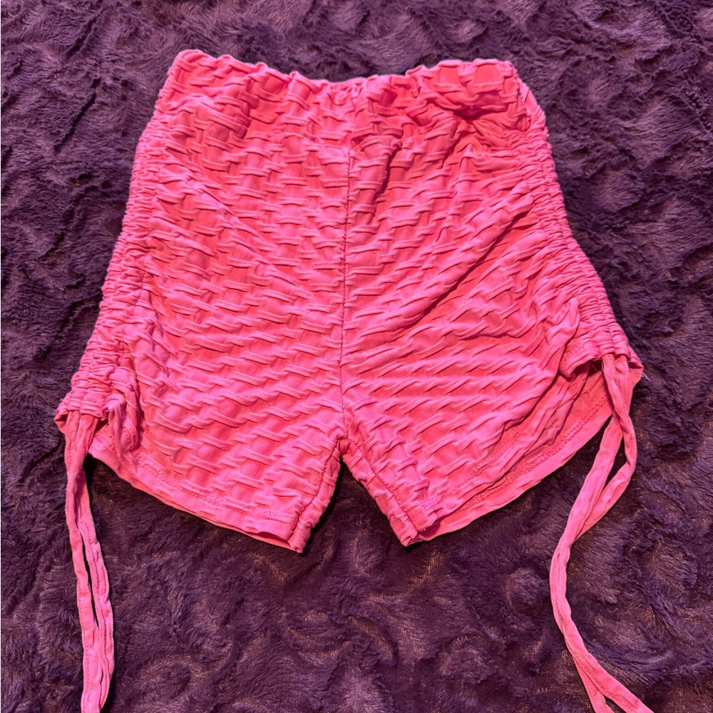Pink Scrunch Women's Biker Shorts